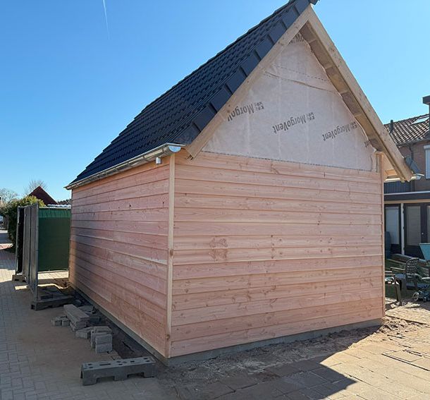 Realisatie prefab schuur in Doetinchem door Eekelder Bouw