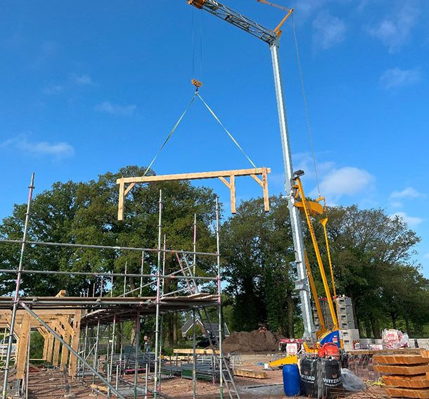 Realisatie Eiken houten kapschuur door Eekelder Bouw