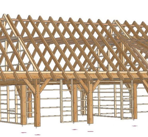 Realisatie Eiken houten kapschuur door Eekelder Bouw