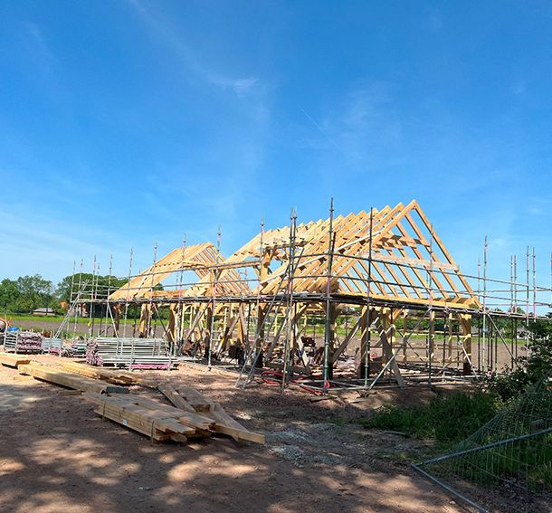 Realisatie Eiken houten kapschuur door Eekelder Bouw